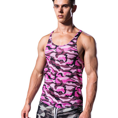 Maieu sport pentru bărbați cu model de camuflaj în mai multe culori