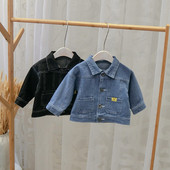 Geaca moderna pentru copii in albastru si negru pentru baieti