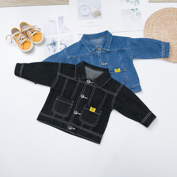 Geaca moderna pentru copii in albastru si negru pentru baieti