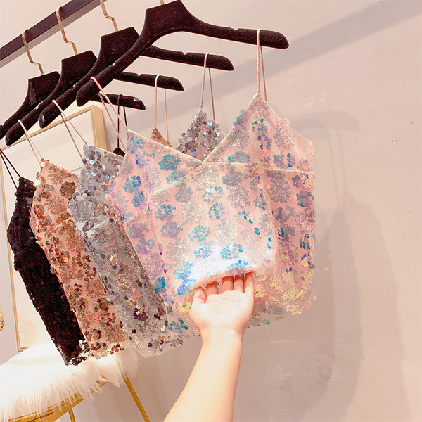 Maieu modern de dama cu paiete in mai multe culori