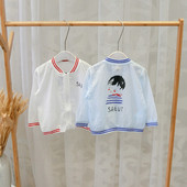 Geaca de copii model nou pentru baieti cu fermoar alb