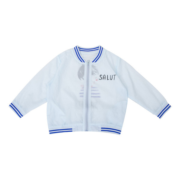 Geaca de copii model nou pentru baieti cu fermoar alb