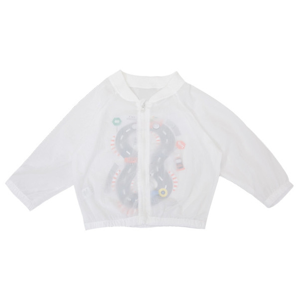 Geaca casual pentru copii pentru baieti cu aplicatie alba