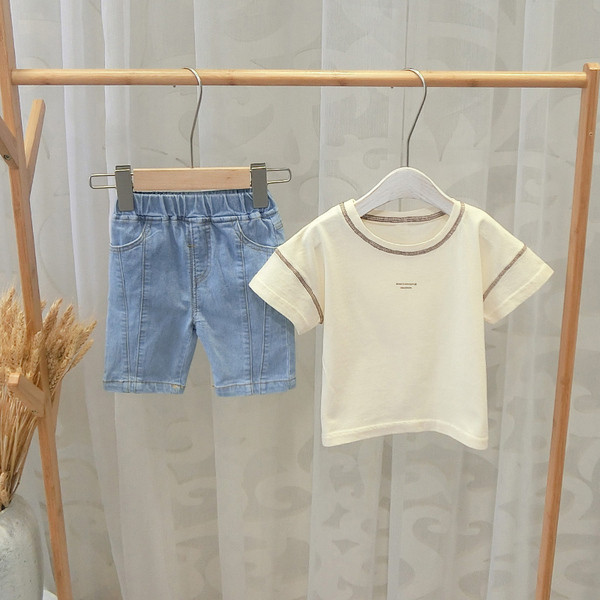 Tricou casual pentru copii cu decolteu O pentru fete in doua culori