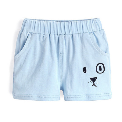 Pantaloni scurți pentru copii pentru băieți - în albastru cu aplicație