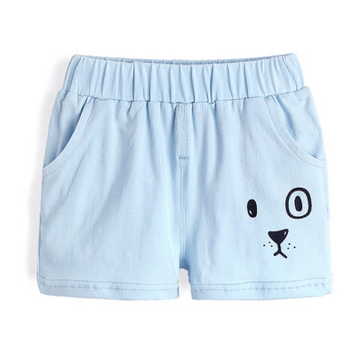 Pantaloni scurți pentru copii pentru băieți - în albastru cu aplicație