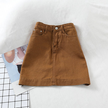 Fusta dama casual din denim in patru culori - model drept