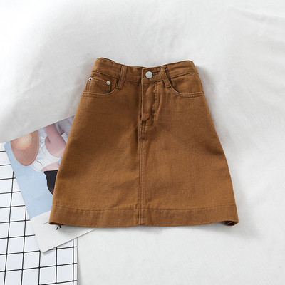 Fusta dama casual din denim in patru culori - model drept