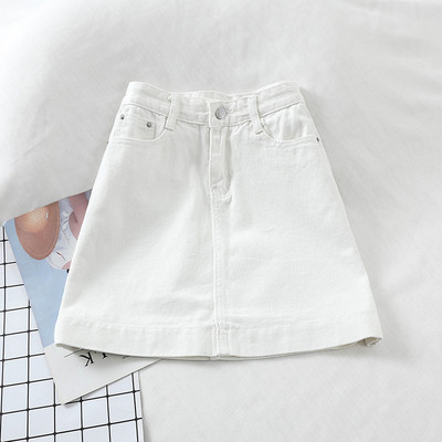 Fusta dama casual din denim in patru culori - model drept