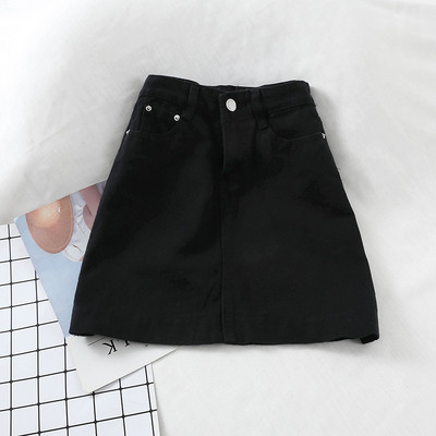 Fusta dama casual din denim in patru culori - model drept