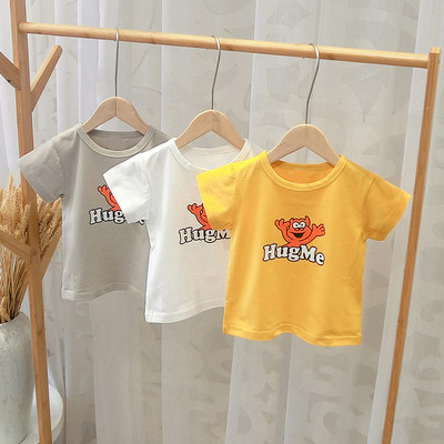 Нов модел ежедневна детска тениска с апликация за момчета