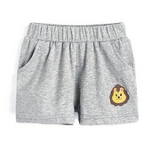 Pantaloni scurți pentru copii de culoare gri cu aplicație-pentru băieți