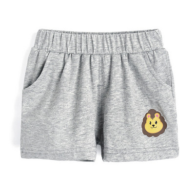 Pantaloni scurți pentru copii de culoare gri cu aplicație-pentru băieți