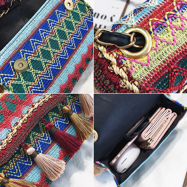 Geanta de dama cu maner lung in doua culori