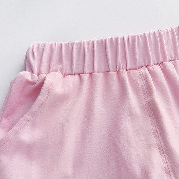 Детски ежедневен панталон в розов цвят-за момичета