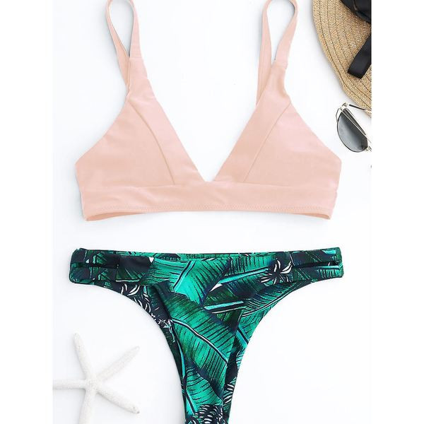 Μοντέρνα γυναικεία μαγιό με φυτικό μοτίβο σε διάφορα χρώματα