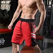 Pantaloni scurți casual pentru bărbați în negru și roșu