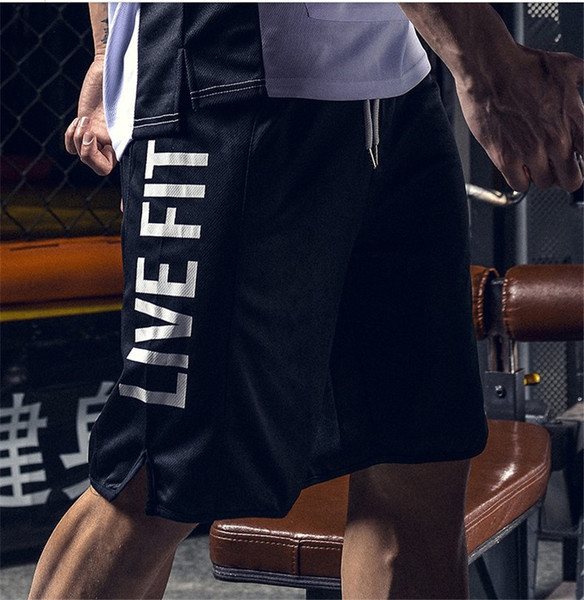 Pantaloni scurți casual pentru bărbați în negru și roșu