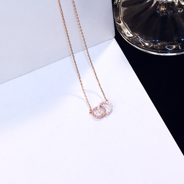 Colier modern de dama din pietre si perle