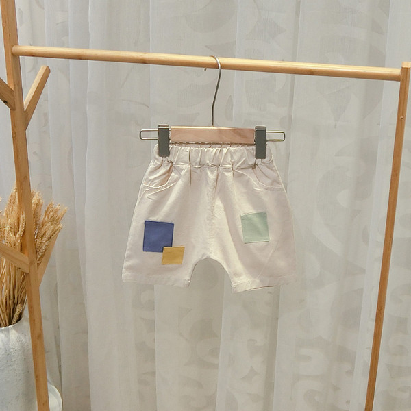 Pantaloni scurți pentru copii la modă pentru băieți în bej