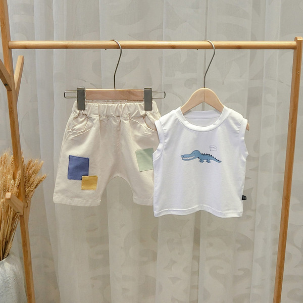 Pantaloni scurți pentru copii la modă pentru băieți în bej