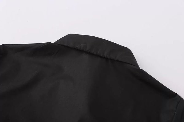 Cămașă lungă de damă în negru cu broderie