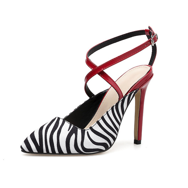 Pantofi de dama eleganti cu toc inalt din piele ecologica