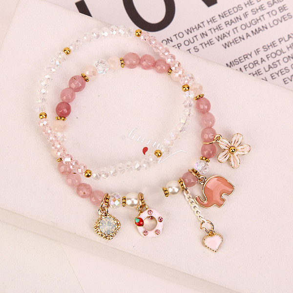 Bratara de dama actuala in patru culori cu pandantive