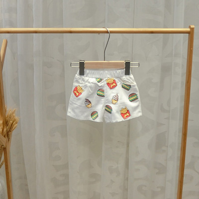 Pantaloni scurți casual pentru copii pentru băieți în albastru și alb