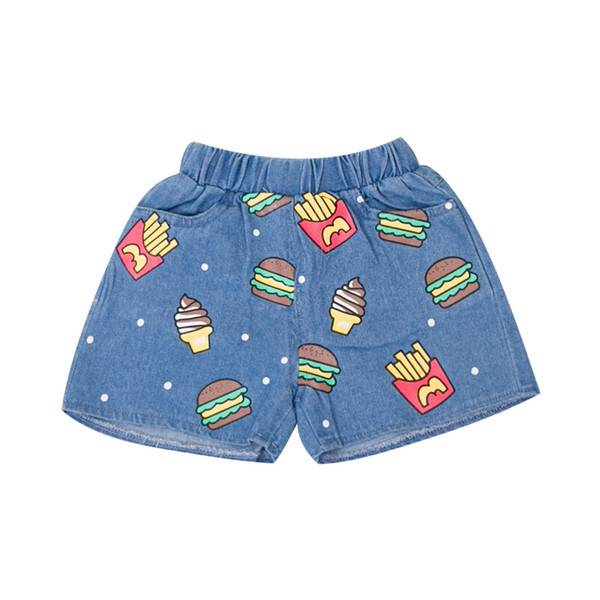 Pantaloni scurți casual pentru copii pentru băieți în albastru și alb