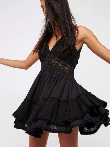 Rochie moderna de dama cu bretele subtiri in mai multe culori