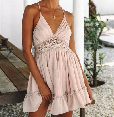 Rochie moderna de dama cu bretele subtiri in mai multe culori