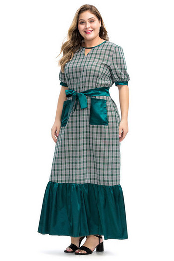 Rochie eleganta de dama cu maneci 3/4 de culoare verde