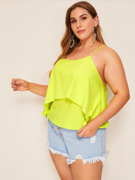 Maieu elegant pentru femei, de culoare neon, de la XL la 4XL