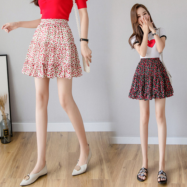 Дамска ежедневна пола в два цвята с еластична талия