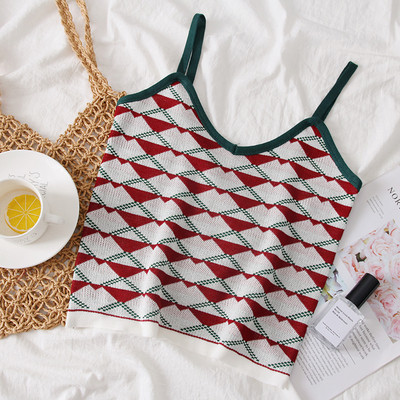 Maieu de dama colorat modern cu bretele in doua culori