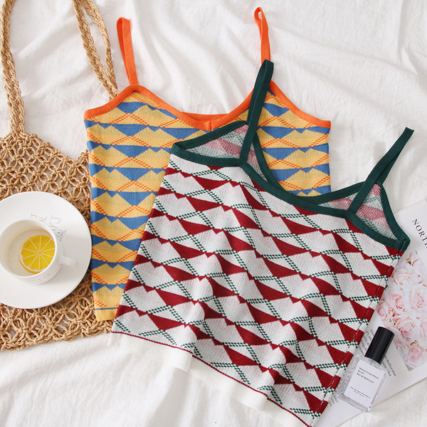 Maieu de dama colorat modern cu bretele in doua culori