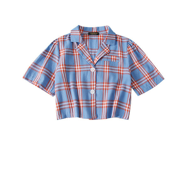 Camasa de dama in carouri stil nou model cu nasturi in doua culori