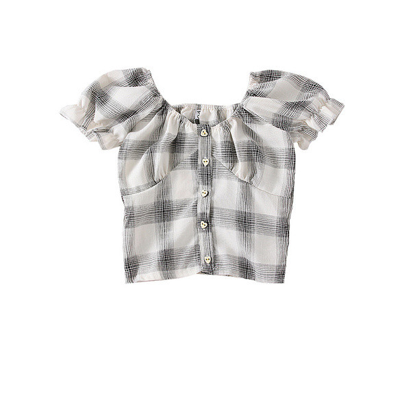 Bluza de dama in carouri model nou cu umerii goi