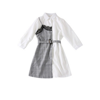 Rochie de dama model nou cu curea alb