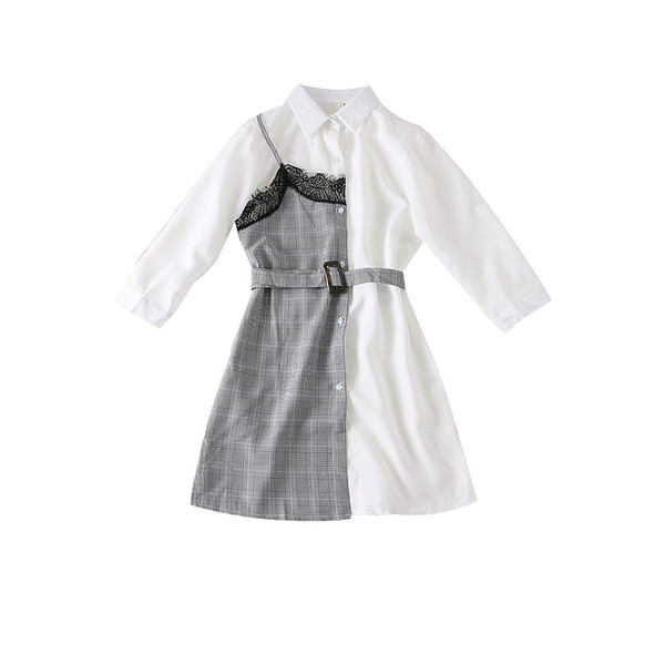 Rochie de dama model nou cu curea alb