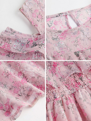 Rochie moderna de dama lunga in trei culori cu motive florale