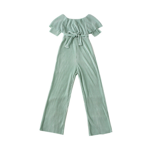 Γυναικεία ολόσωμη φόρμα με  ζώνη - διάφορα χρώματα