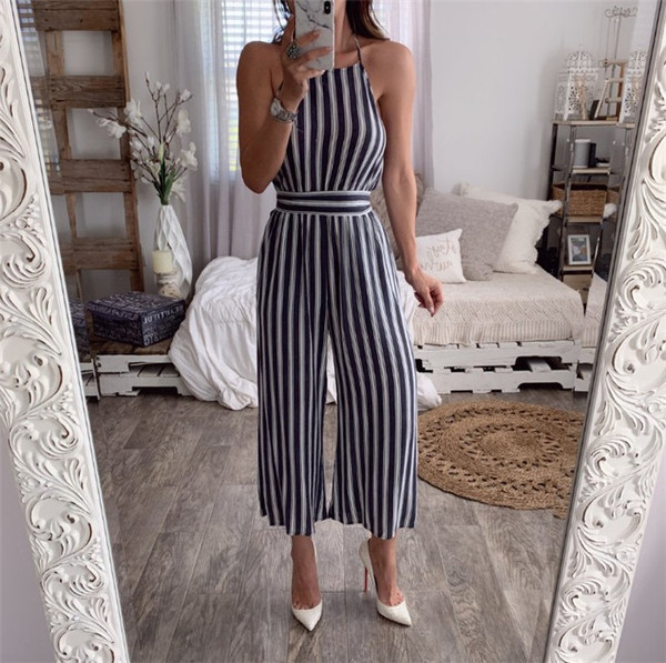 Salopeta dama in dungi cu lungimea 9/10