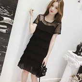 Актуална дамска рокля в три цвята - прав модел