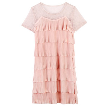 Актуална дамска рокля в три цвята - прав модел