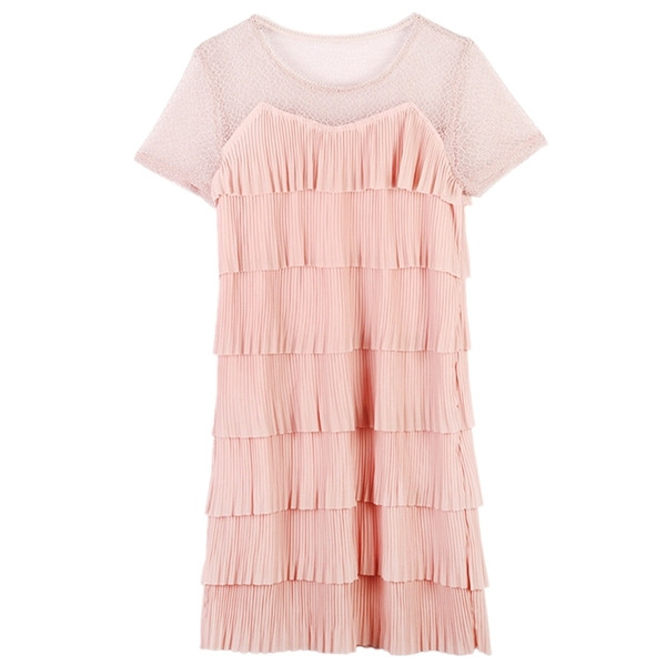 Актуална дамска рокля в три цвята - прав модел