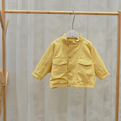 Geaca moderna pentru copii pentru baieti in galben si verde