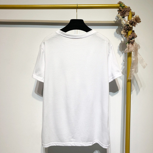 Bluză de damă cu aplicație și mâneci scurte în culoarea albă