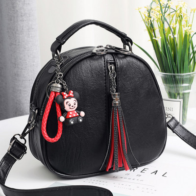 Geanta de mana din piele cu accesoriu in mai multe culori